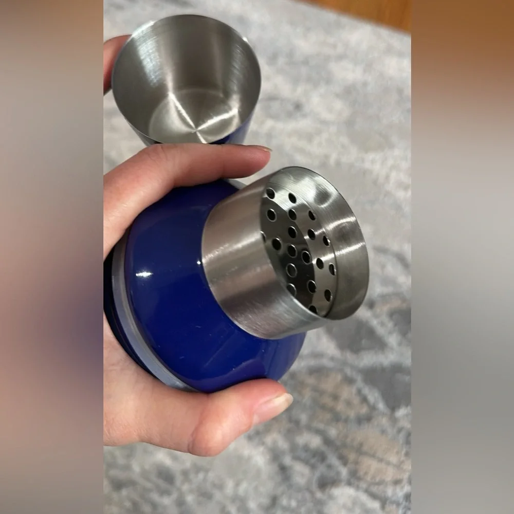 Jonathan Adler Gradient Striped Cocktail Shaker — Blue & Purple Tones